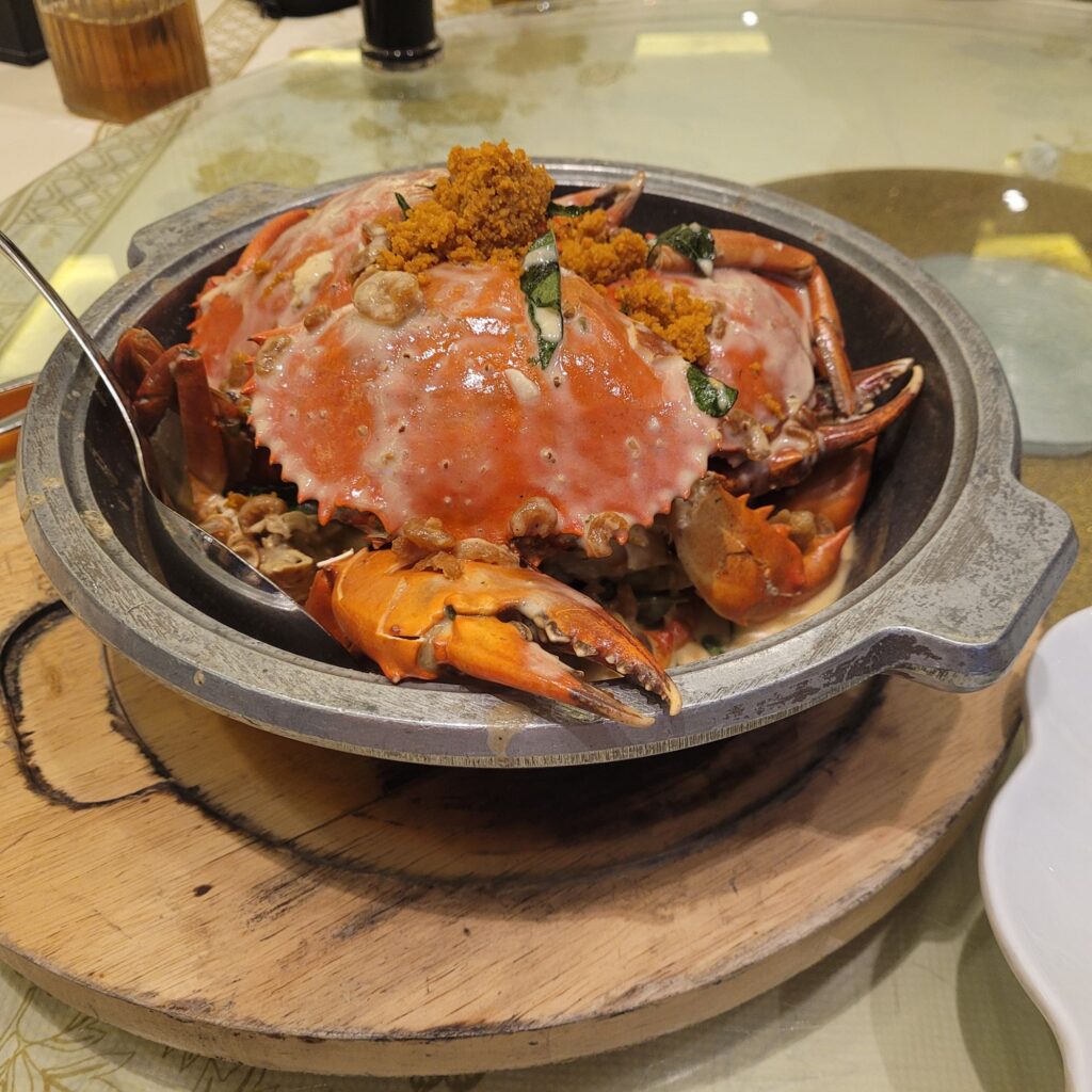 crab at senibong cave seafood