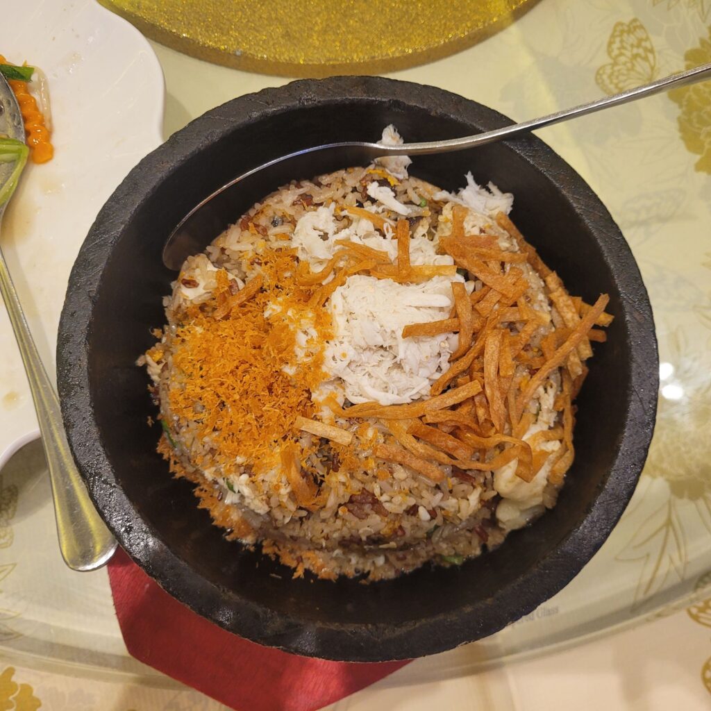 fried rice at senibong cave seafood