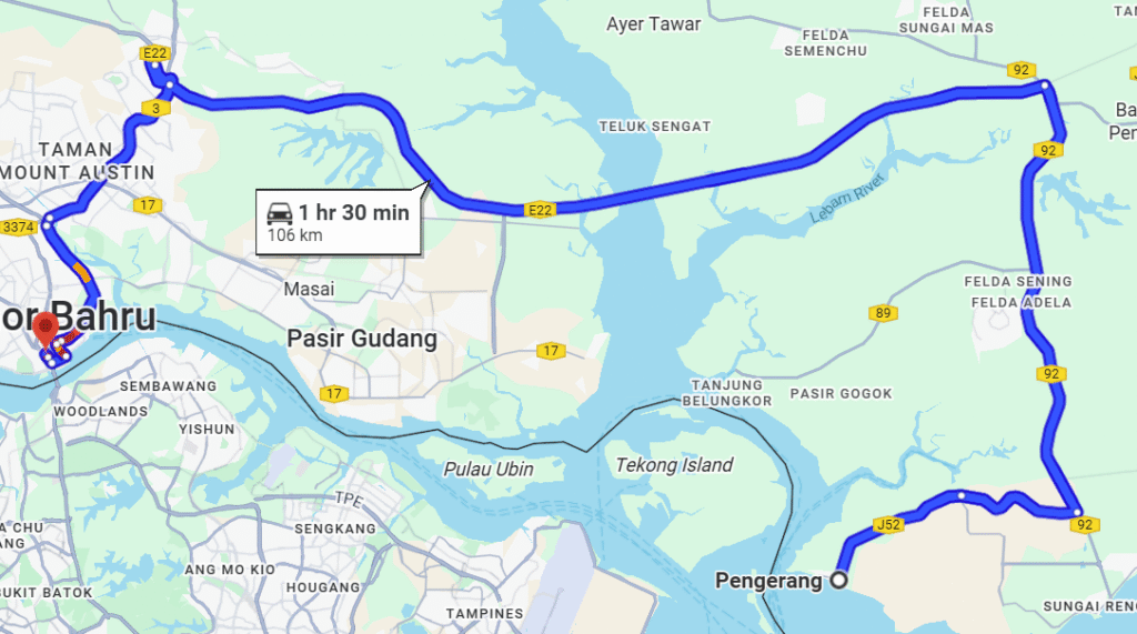 From JB to Pengerang by Car